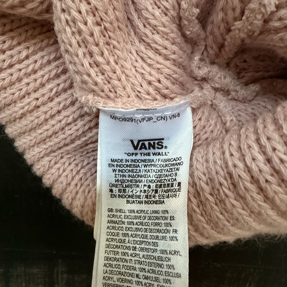 Vans Blush Pink Knit Beanie - Picture 3 of 3